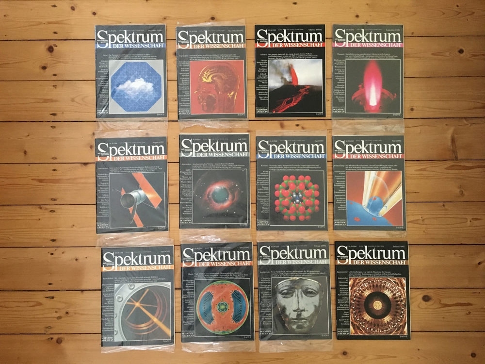 Zeitschrift Spektrum der Wissenschaft 1992 Heft 1 -12