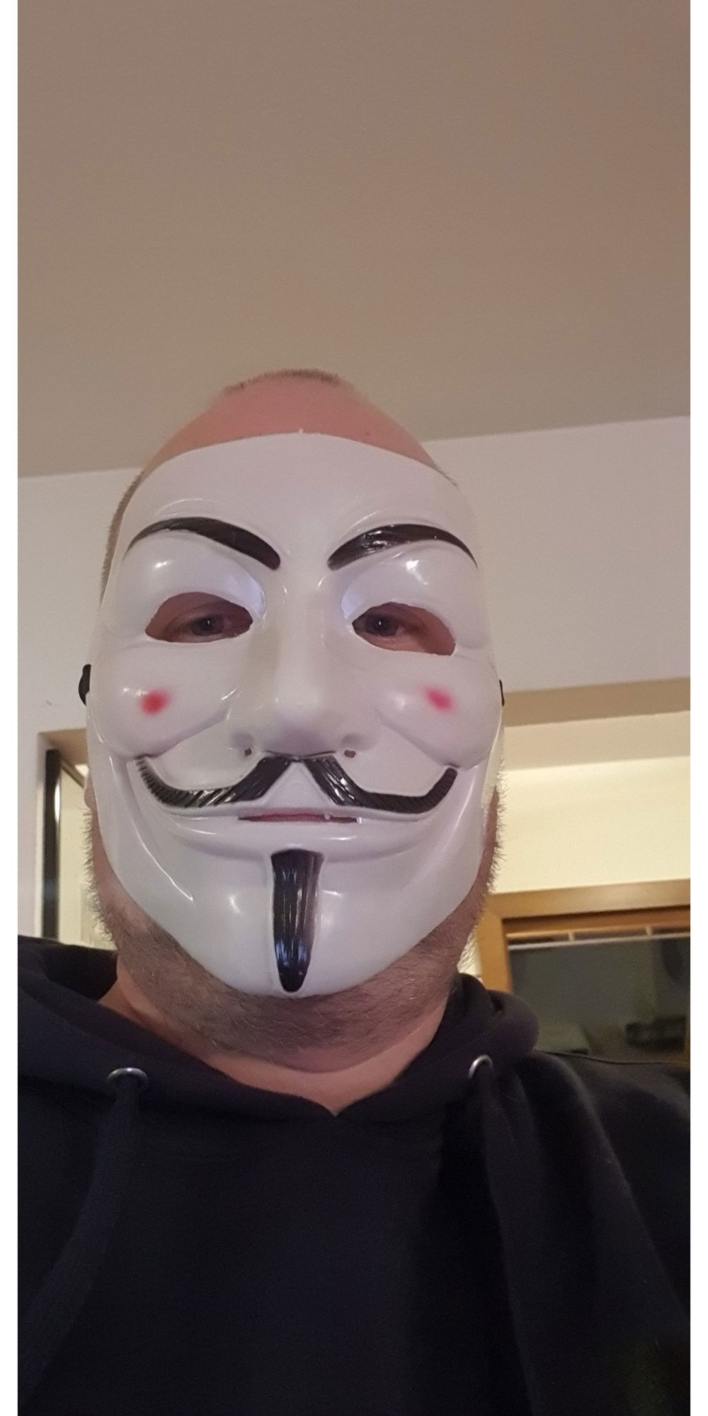 Blase dich ab du anonym Maske auf