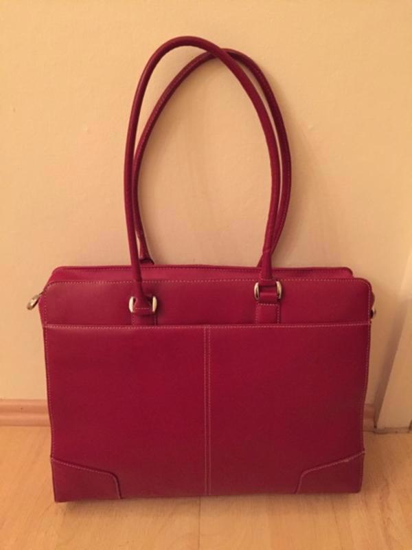 Laptoptasche rotes Kunstleder