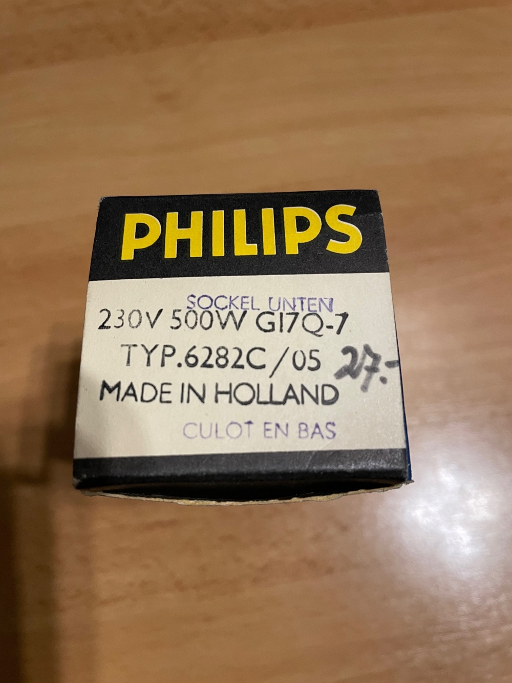 Philips G17Q-7 Typ 6282C/05 500 Watt Projektor - Lampe neu