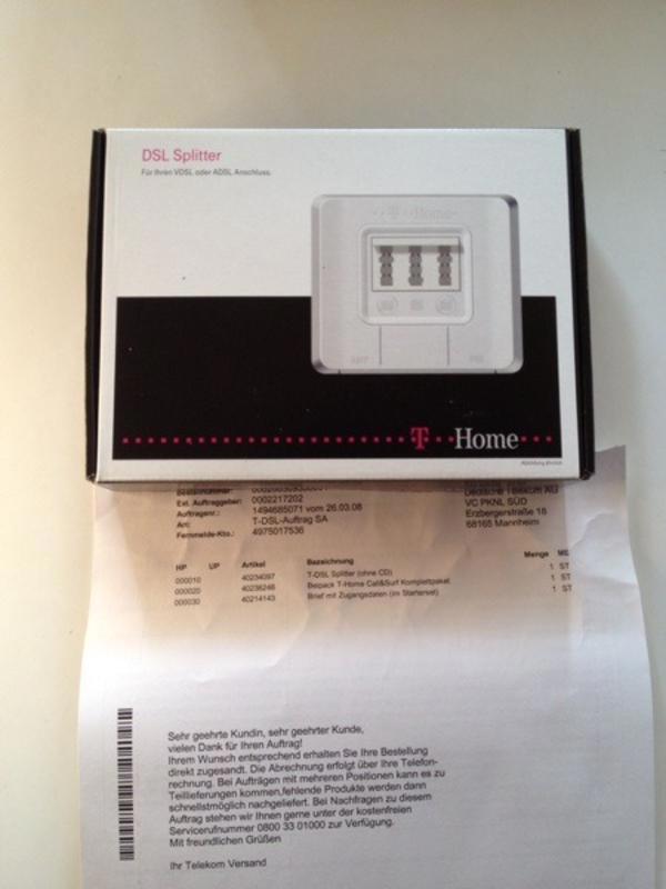 DSL Splitter, neu ovp