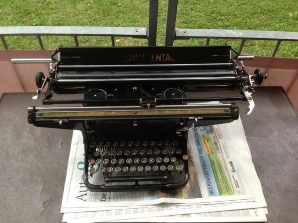 Schreibmaschine Continental,antik, breiter Wagen, seltenes Sammlerstück!