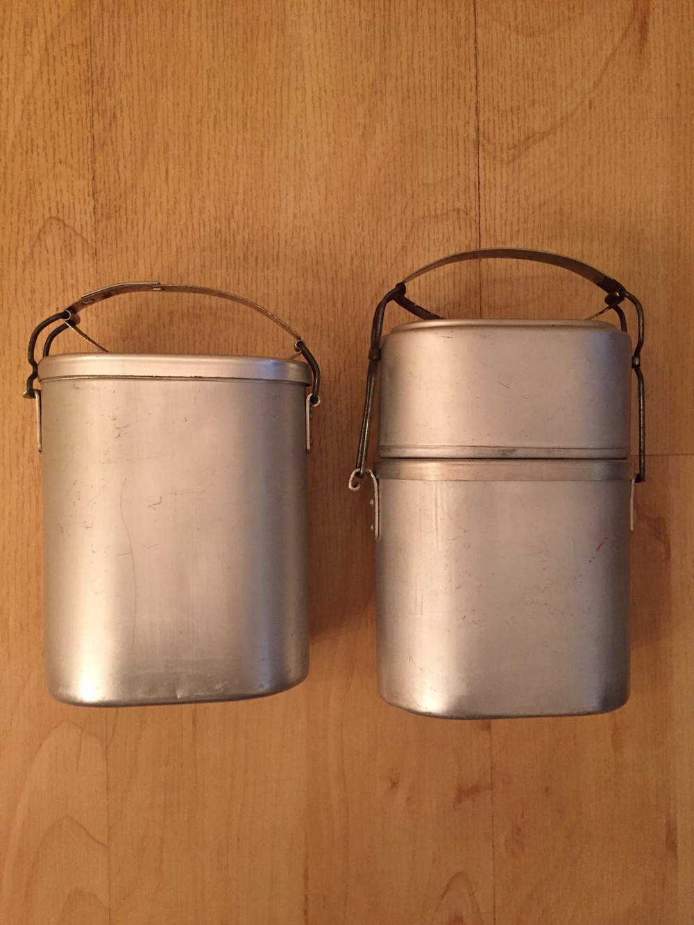 Campinggeschirr Alu Henkelmann zwei Stück