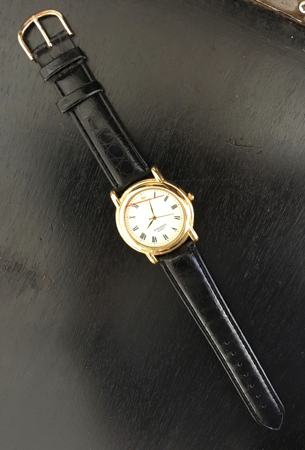 NEU - Armbanduhr von R.Rosner QUARTZ mit Lederband