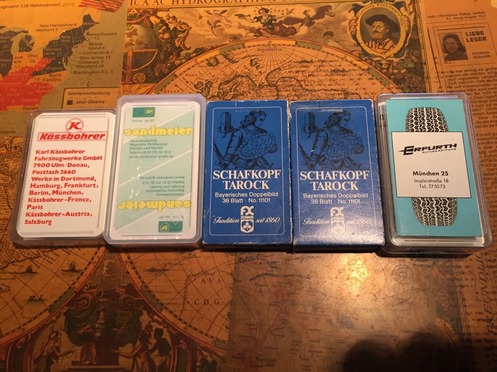 Kartenspiele Schafkopf Tarock neu 5 Stück