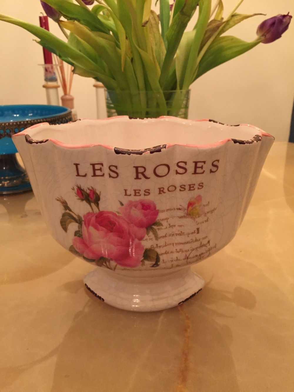 Vase Porzellan Les Roses