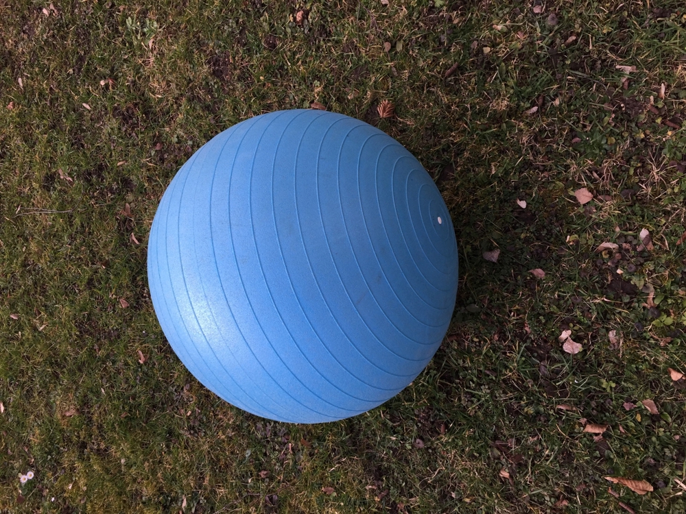 Sitzball Gymnastikball blau