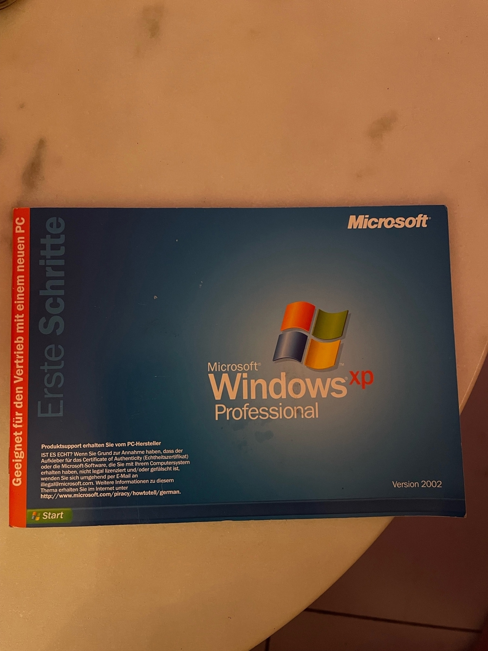 Windows XP Professional Betriebssystem mit CD und Code
