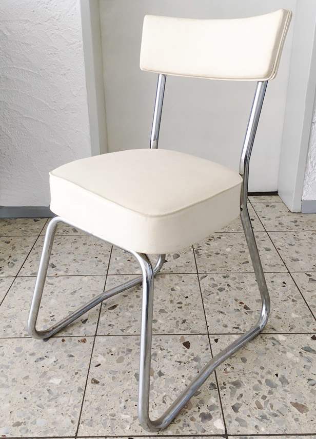 Art Deco Stühle, Rohr Gestelle, 2Stück