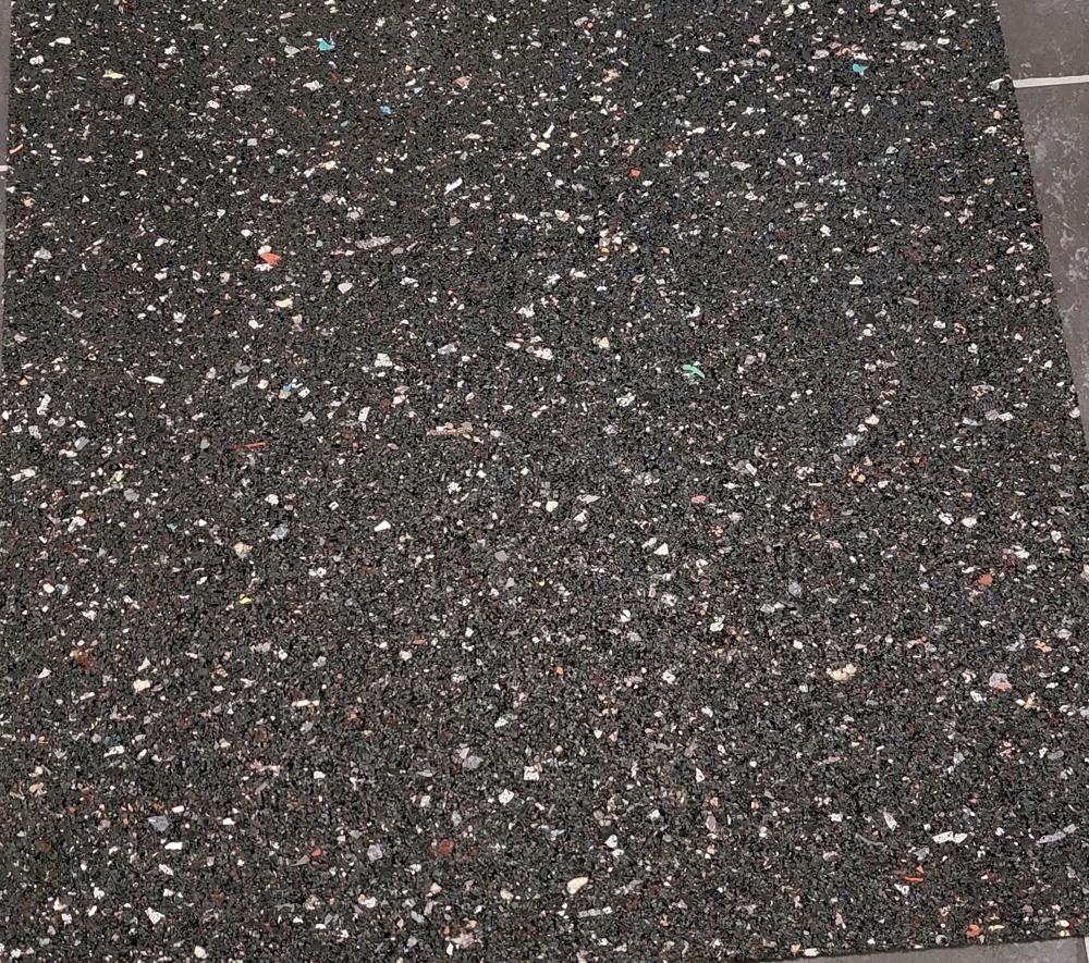 Gummimatte, schwarz, 60 x 60 cm, Vibrationsmatte