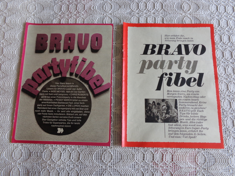 Vintage - Bravo - Party-fibel, 3 St., 60er oder 70er-Jahre