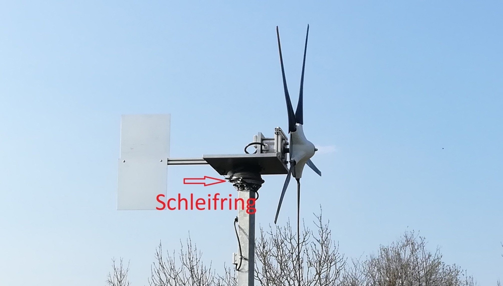 Windkraftanlage, Windturbine, Windrad, Stromerzeuger, Schleifring Bauanleitung