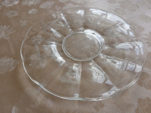 Vintage - Tortenplatte - Kuchenteller - Glas