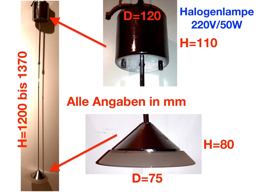 Deckenlampe Halogen und Zuglampe Alcantara