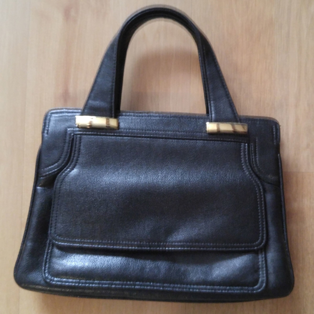 Klassische schwarze Damen-Handtasche, NEU!