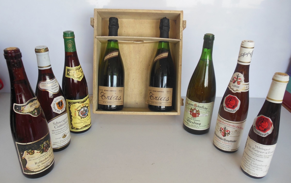 8 x alte Weine - Sammlerweine - 1972 - 1987