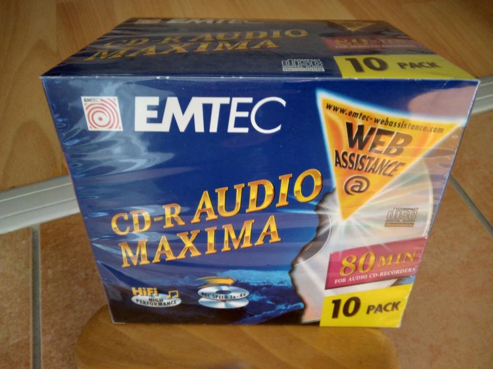 Cd-r emtec audio maxima 80 min rohlinge