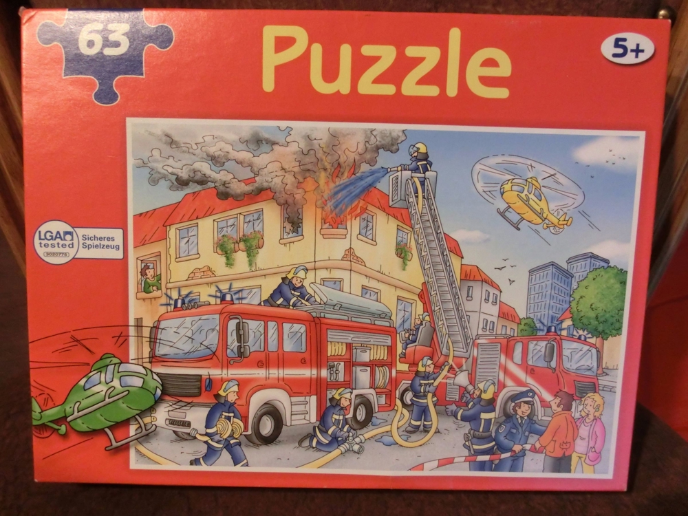 Puzzle "Feuerwehreinsatz" / 63 Teile / komplett,OVP,guter Zustand