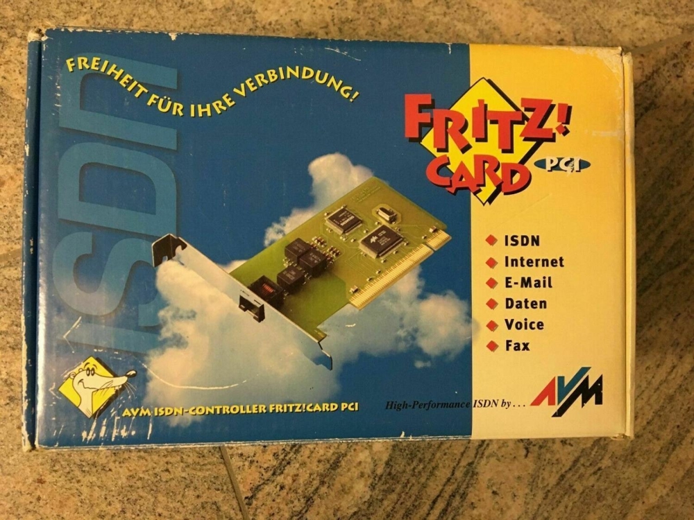 AVM Fritz!card PCI + BOX CD Handbuch Fritzcard ISDN Karte geprüft