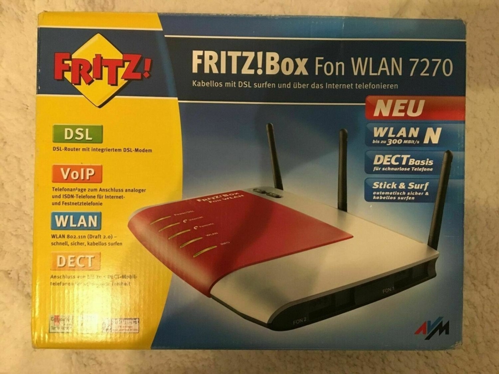 AVM FRITZ!Box Fon WLAN 7270 Router für Bastler