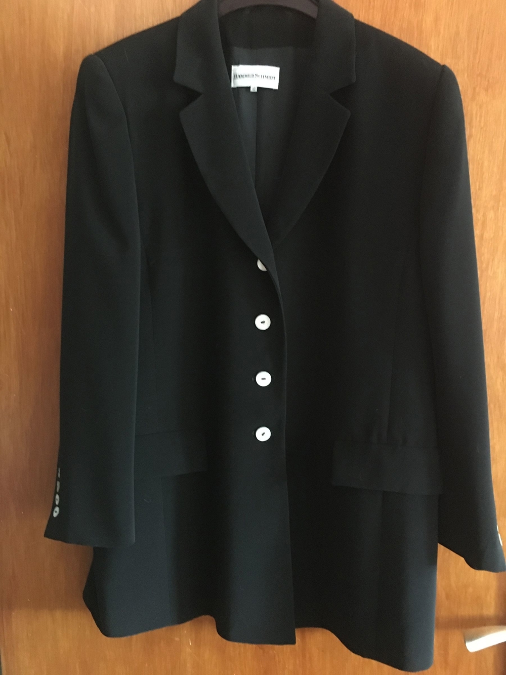 Damen Long Blazer schwarz Gr. 42