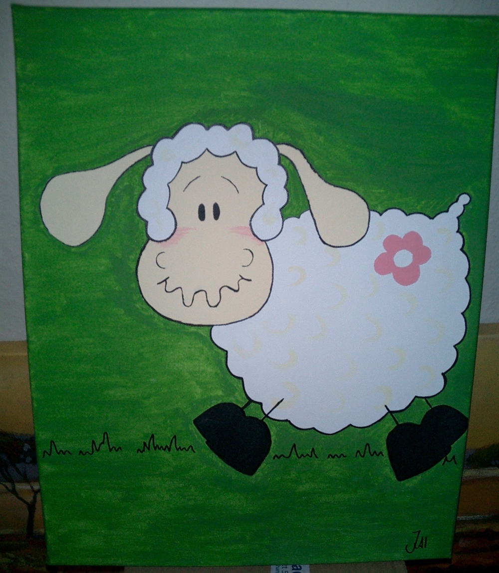 das Schaf, hübsches Bild 40x50 cm -NEU-