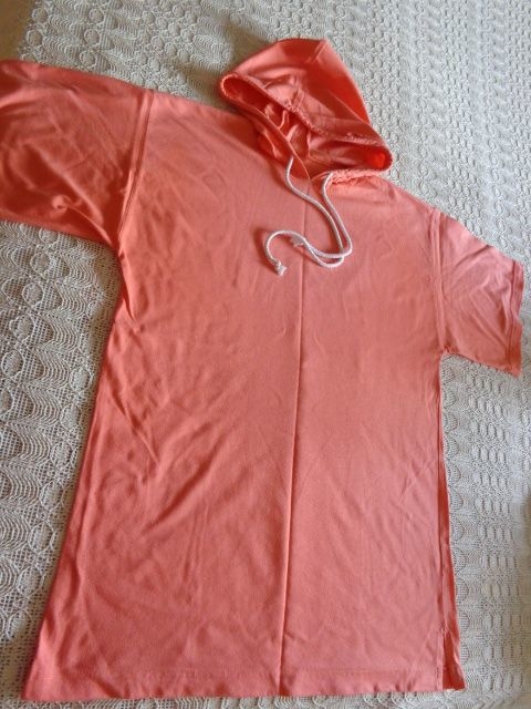 #Vintage Kapuzenshirt, Hoodie, Shirt, Longshirt, orange, Gr. 36/38 bzw. ca. Gr. S/M