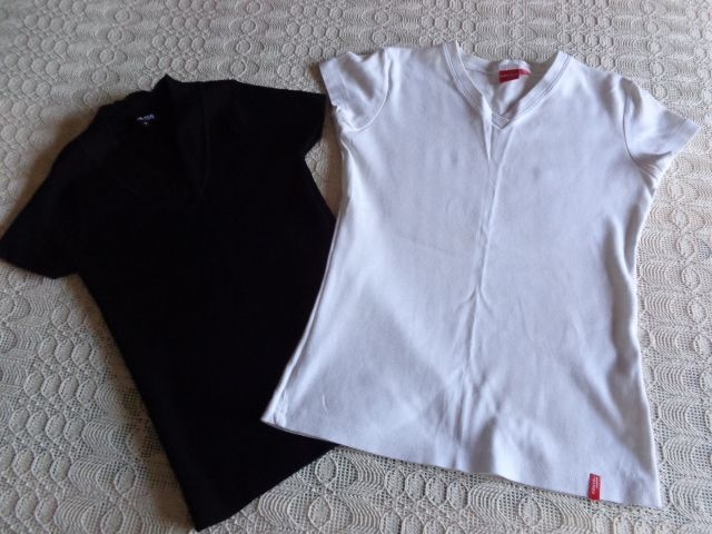 Damen - Shirts, 1 T-Shirt + 1 Strickpulli Gr. S, ca. Gr. 34/36