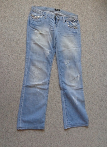 Vintage - Jeans, Hose, Low Waist, Gr. 30, ca. Gr. 38/40 bzw. ca. Gr. M, hellblau