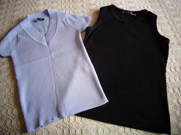 Set Mädchenbekleidung 2 Shirts ca. Gr. XS/S bzw. ca. Gr. 164 bzw. ca. Gr. 34/36