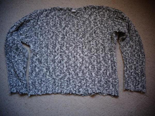 Damen Pullover Kurzpullover schwarz/weiß Gr. 32/34 bzw. ca. Gr. XXS/XS