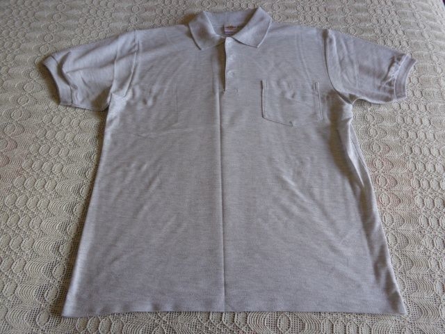Herren - Vintage - Poloshirt, Gr. 44/46 bzw. ca. Gr. M, hellgrau