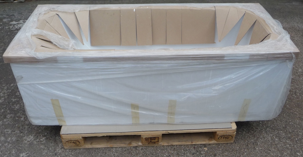 Badewanne Rechteckwanne Korana 170x70 cm weiß mit Wannenträger, 0020142000001, 4784 SW 84266
