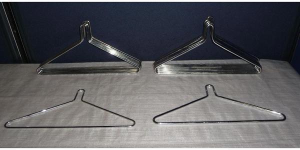 Verchromte Kleiderbügel aus Metall, Bügel für Kleiderstangen oder Garderobenstangen
