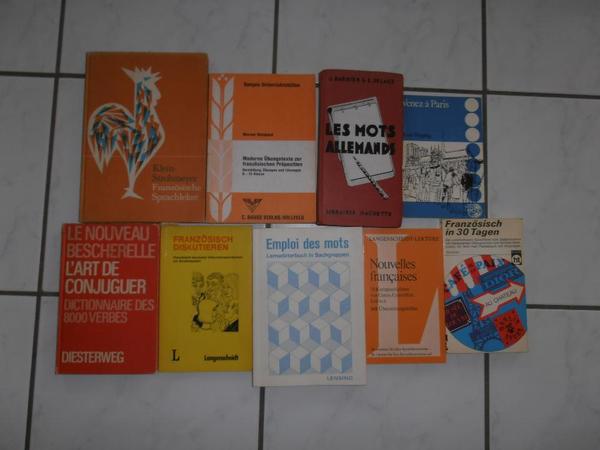 Verschiedene Bücher, Französich, Englisch, Fachliteratur und Romane