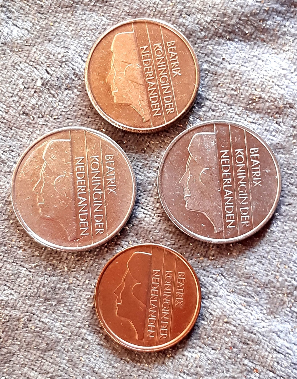 4 Münzen, Niederlande, 80er Jahre!
