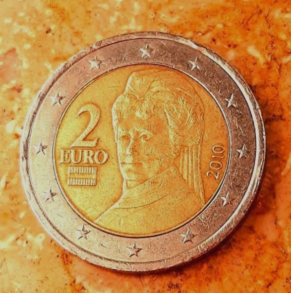 2010: 2 Euro, Österreich, v. Suttner, Fehlprägung!