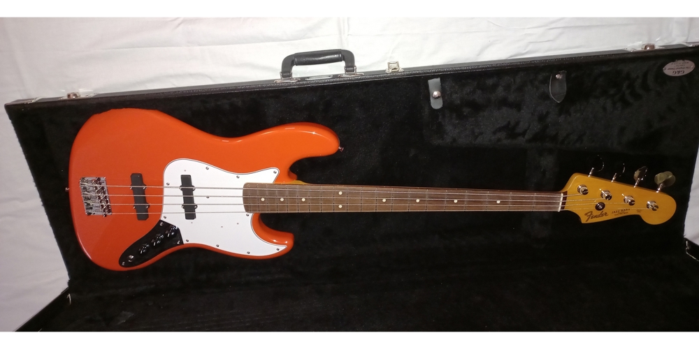 Fender Japan Classic 60s Jazz Bass Fiesta Red RW+Koffer,neu