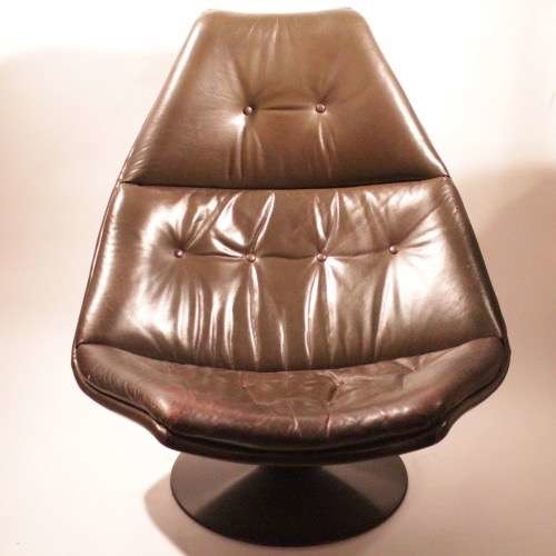 ARTIFORT F591 Sessel Leder 60er 70er Lounge Chair