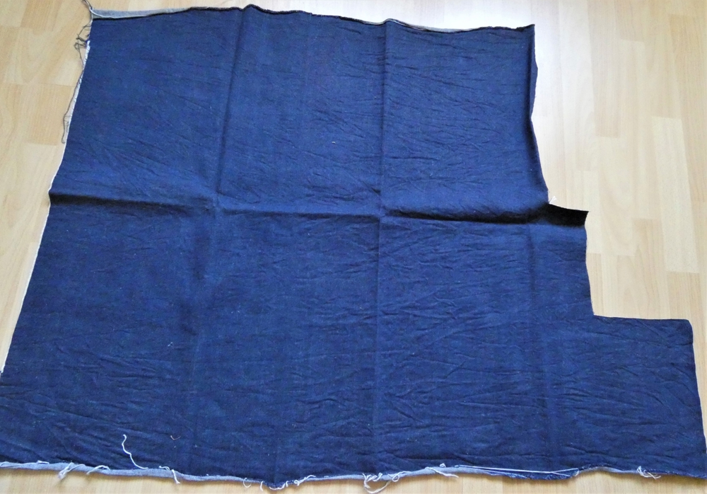Stoffcoupon - Jeansstoff vorgewaschen blau ca. 90 x 90 cm
