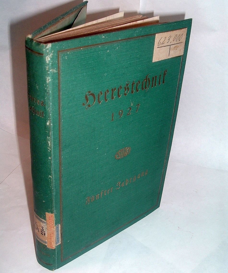 Heerestechnik, 1927, alle technischen Fragen des Reichsheeres