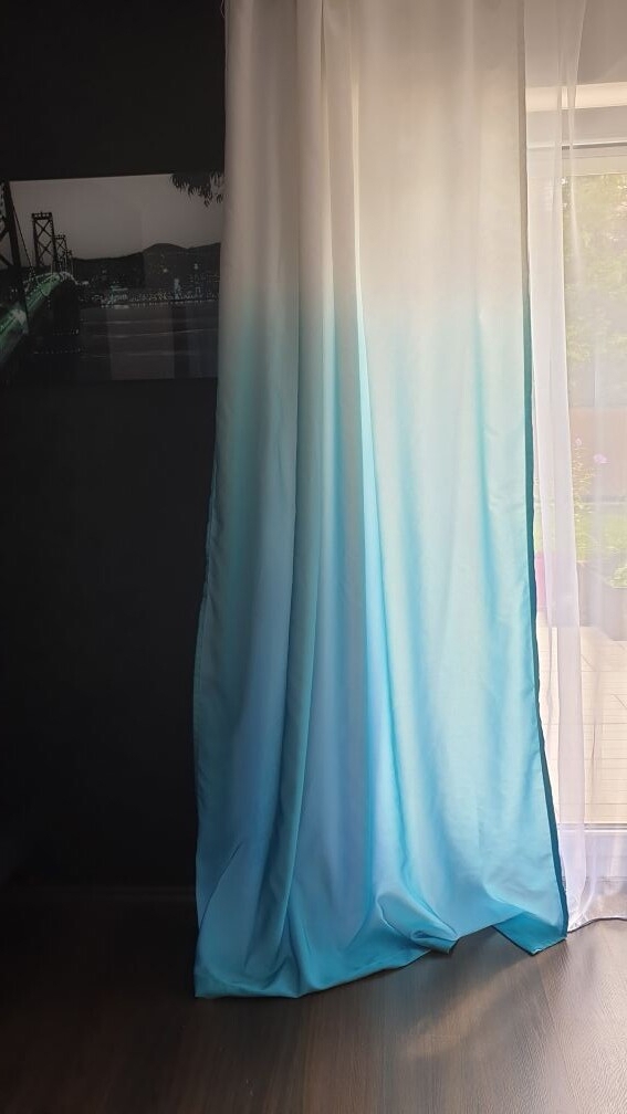 Gardinen, Gradient weiß-hellblau