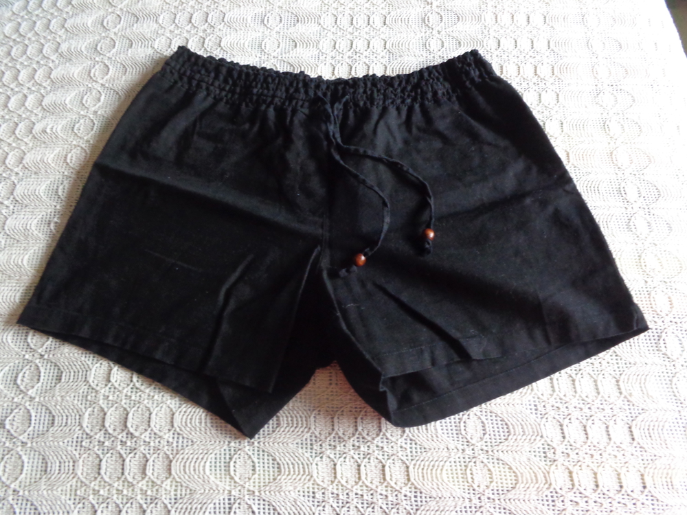 Damen - Shorts, Leinenshorts, kurze Hose, schwarz, Gr. 38, BPC
