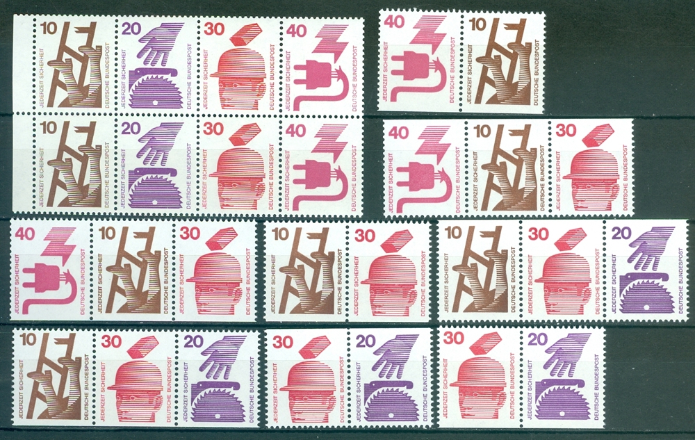 Bund postfrisch Markenheftchen H Blatt 23 und W48-50, W52-56 ohne Falz