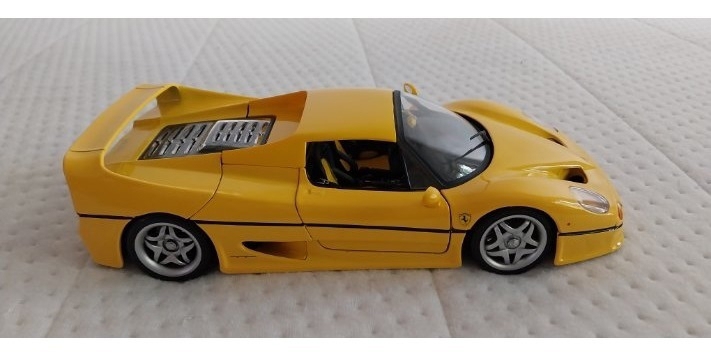  Maisto 1 18 - Ferrari F50 Supercar Yellow Diecast Scale Model Car, Sammlerstück