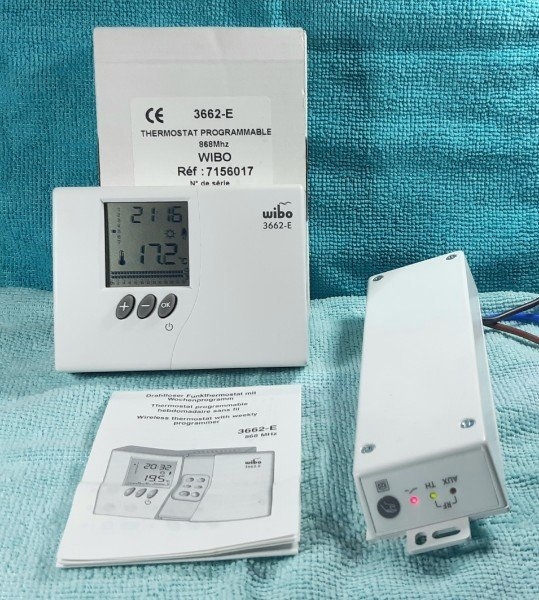 Wibo-Set Sender 3662-E Empfänger 3664-EP Elektro Heizung Temperatur regler NEUOVP 