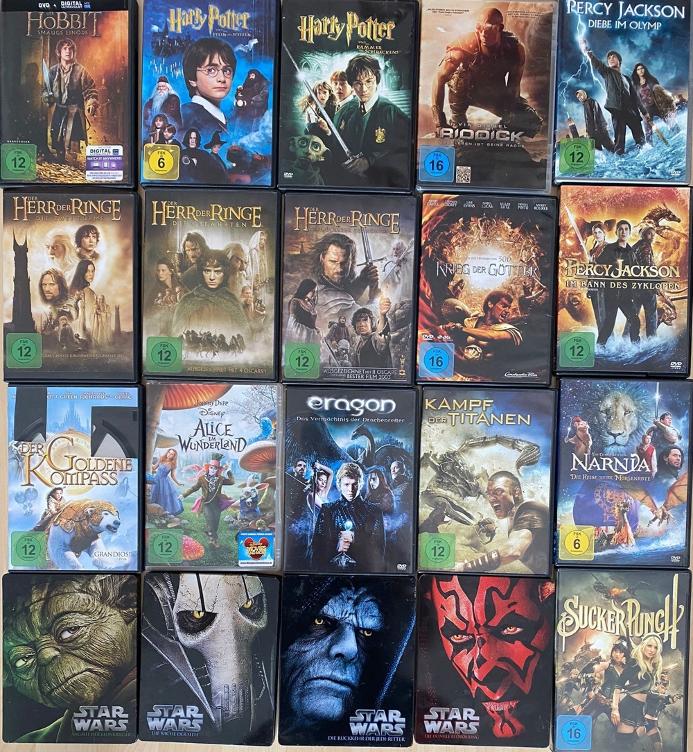 20 Fantasy-Filme als DVD