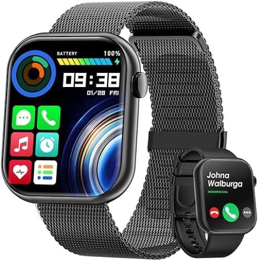 Smartwatch mit Telefonfunktion Fitnessuhr für Android iOS NEU