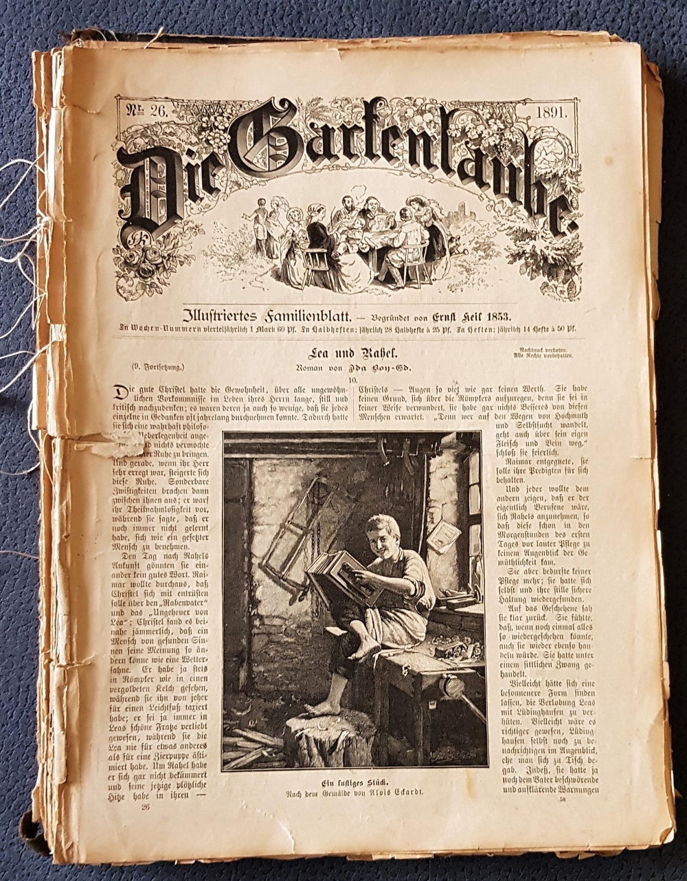 "Die Gartenlaube" Illustriertes Familienblatt ursp. geb. Ausgabe 1891