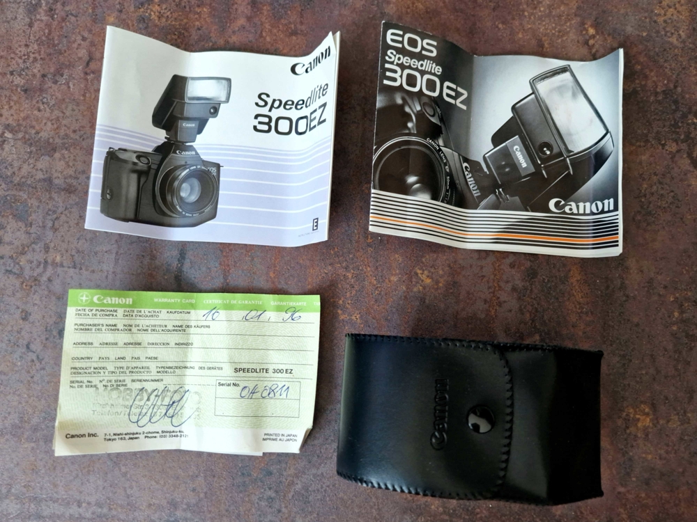 Canon Speedlite 300 EZ Aufsteckblitz - OVP mit Anleitung.